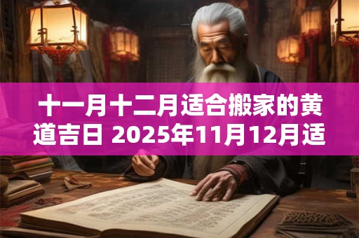 十一月十二月适合搬家的黄道吉日 2025年11月12月适合搬家的日子