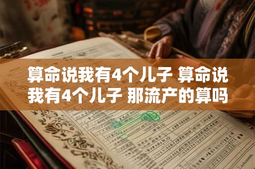 算命说我有4个儿子 算命说我有4个儿子 那流产的算吗