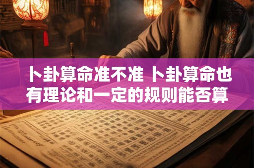 卜卦算命准不准 卜卦算命也有理论和一定的规则能否算是真正的科学