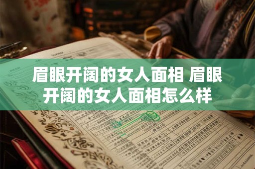 眉眼开阔的女人面相 眉眼开阔的女人面相怎么样
