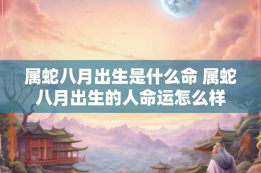 属蛇八月出生是什么命 属蛇八月出生的人命运怎么样