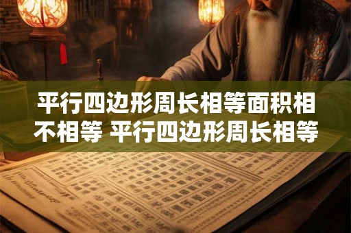 平行四边形周长相等面积相不相等 平行四边形周长相等面积相不相等怎么算