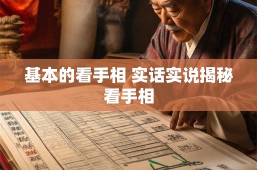 基本的看手相 实话实说揭秘看手相