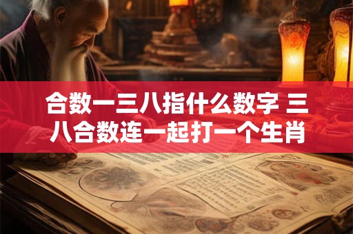 合数一三八指什么数字 三八合数连一起打一个生肖