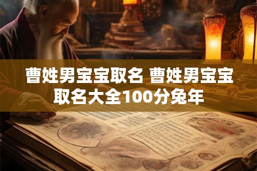 曹姓男宝宝取名 曹姓男宝宝取名大全100分兔年