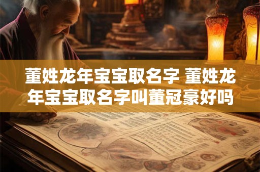 董姓龙年宝宝取名字 董姓龙年宝宝取名字叫董冠豪好吗