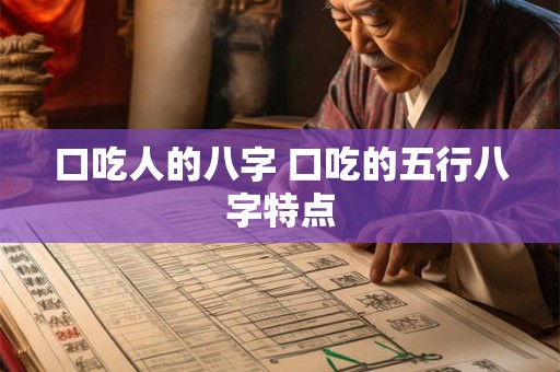 口吃人的八字 口吃的五行八字特点