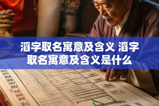 滔字取名寓意及含义 滔字取名寓意及含义是什么