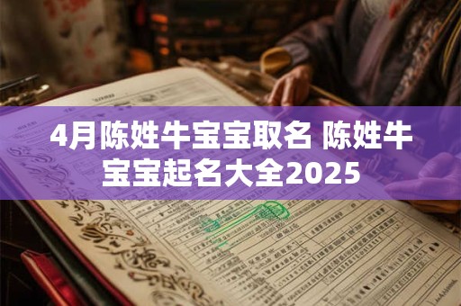 4月陈姓牛宝宝取名 陈姓牛宝宝起名大全2025