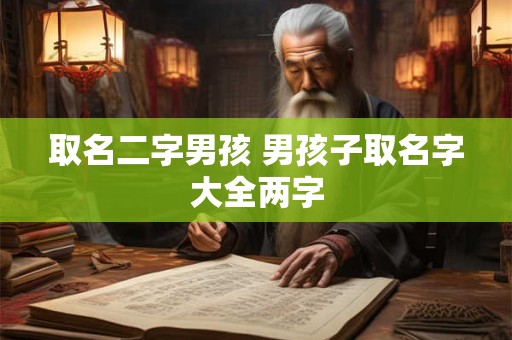 取名二字男孩 男孩子取名字大全两字