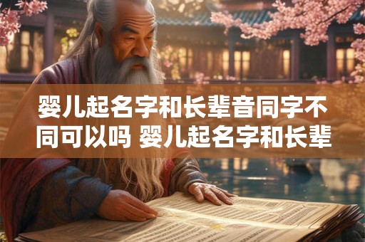 婴儿起名字和长辈音同字不同可以吗 婴儿起名字和长辈音同字不同可以吗怎么办