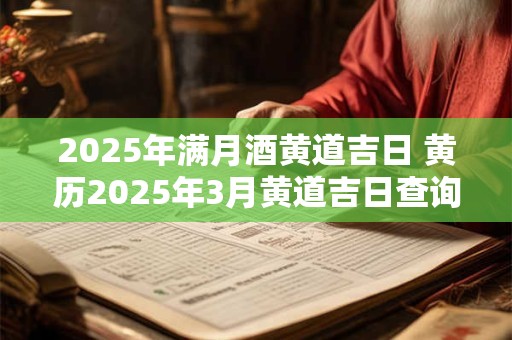 2025年满月酒黄道吉日 黄历2025年3月黄道吉日查询满月酒
