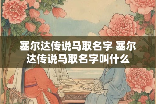 塞尔达传说马取名字 塞尔达传说马取名字叫什么