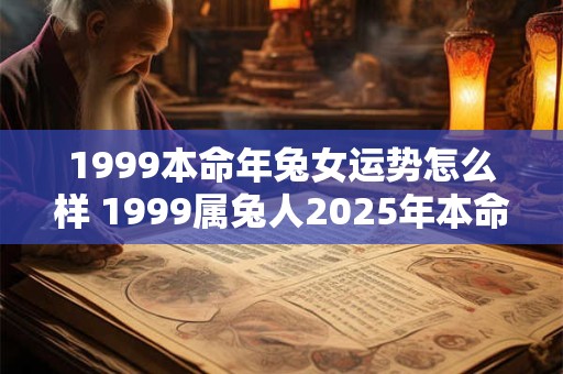 1999本命年兔女运势怎么样 1999属兔人2025年本命年如何