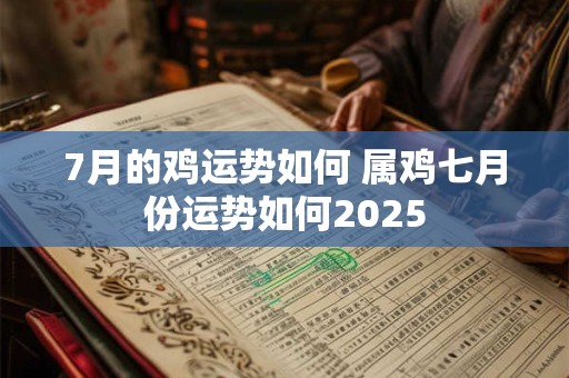 详细阅读:7月的鸡运势如何 属鸡七月份运势如何2025 7月的鸡运势如何 属鸡七月份运势如何2025