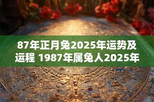 87年正月兔2025年运势及运程 1987年属兔人2025年运势及运程