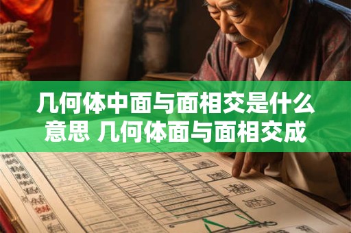 几何体中面与面相交是什么意思 几何体面与面相交成几条线