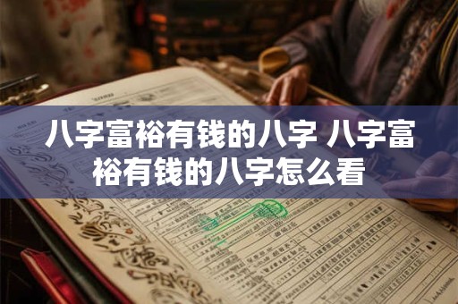 八字富裕有钱的八字 八字富裕有钱的八字怎么看 八字富裕有钱的八字 八字富裕有钱的八字怎么看