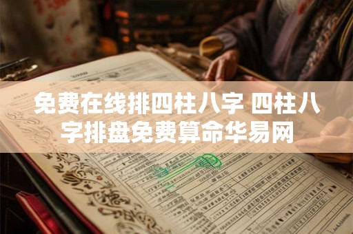 免费在线排四柱八字 四柱八字排盘免费算命华易网