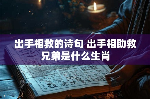 出手相救的诗句 出手相助救兄弟是什么生肖