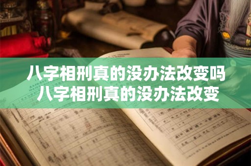 八字相刑真的没办法改变吗 八字相刑真的没办法改变吗为什么