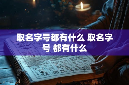 详细阅读:取名字号都有什么 取名字号 都有什么 取名字号都有什么 取名字号 都有什么