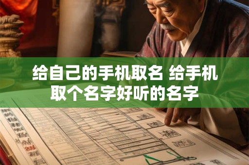 给自己的手机取名 给手机取个名字好听的名字