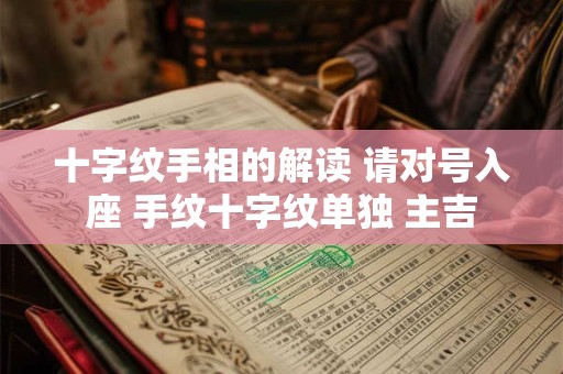 十字纹手相的解读 请对号入座 手纹十字纹单独 主吉
