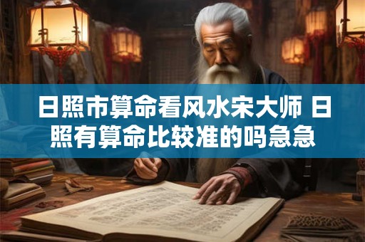 日照市算命看风水宋大师 日照有算命比较准的吗急急