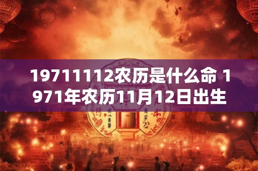 19711112农历是什么命 1971年农历11月12日出生是什么命