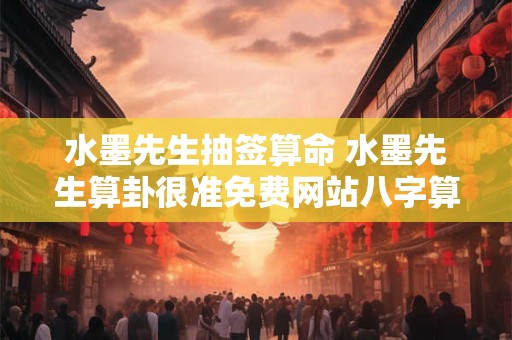 详细阅读:水墨先生抽签算命 水墨先生算卦很准免费网站八字算命不求人 水墨先生抽签算命 水墨先生算卦很准免费网站八字算命不求人