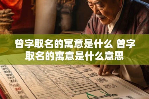 曾字取名的寓意是什么 曾字取名的寓意是什么意思