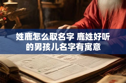 姓鹿怎么取名字 鹿姓好听的男孩儿名字有寓意
