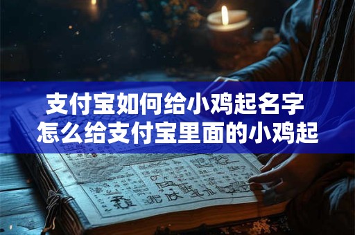 支付宝如何给小鸡起名字 怎么给支付宝里面的小鸡起名字