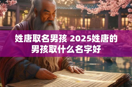 姓唐取名男孩 2025姓唐的男孩取什么名字好 姓唐取名男孩 2025姓唐的男孩取什么名字好
