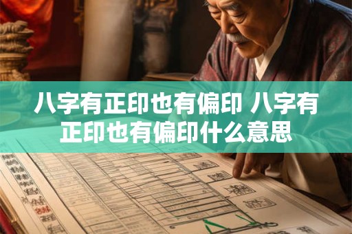 八字有正印也有偏印 八字有正印也有偏印什么意思