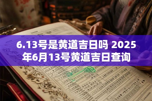 6.13号是黄道吉日吗 2025年6月13号黄道吉日查询