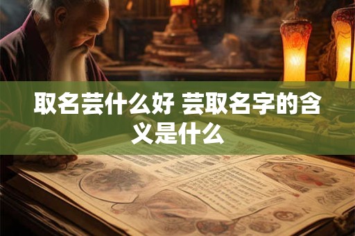 取名芸什么好 芸取名字的含义是什么