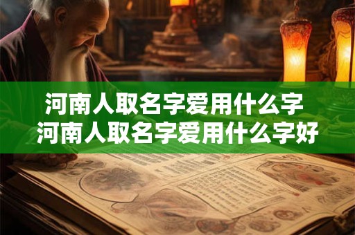河南人取名字爱用什么字 河南人取名字爱用什么字好听