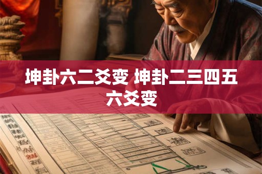 坤卦六二爻变 坤卦二三四五六爻变