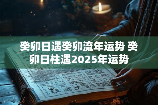 癸卯日遇癸卯流年运势 癸卯日柱遇2025年运势
