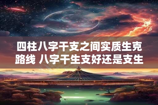 四柱八字干支之间实质生克路线 八字干生支好还是支生干好呢