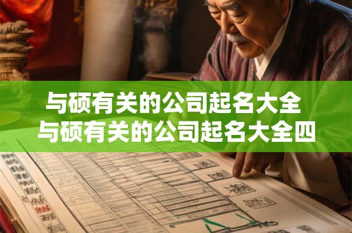 与硕有关的公司起名大全 与硕有关的公司起名大全四个字