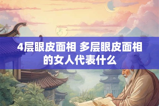 4层眼皮面相 多层眼皮面相的女人代表什么