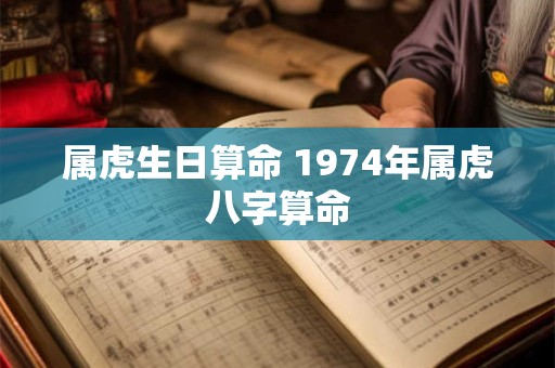 属虎生日算命 1974年属虎八字算命