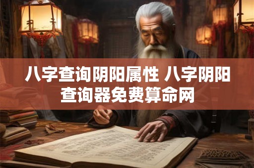 八字查询阴阳属性 八字阴阳查询器免费算命网