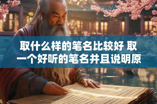 取什么样的笔名比较好 取一个好听的笔名并且说明原因