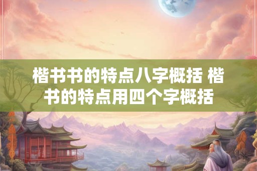 楷书书的特点八字概括 楷书的特点用四个字概括