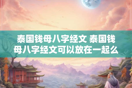 泰国钱母八字经文 泰国钱母八字经文可以放在一起么