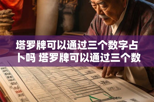 塔罗牌可以通过三个数字占卜吗 塔罗牌可以通过三个数字占卜吗为什么